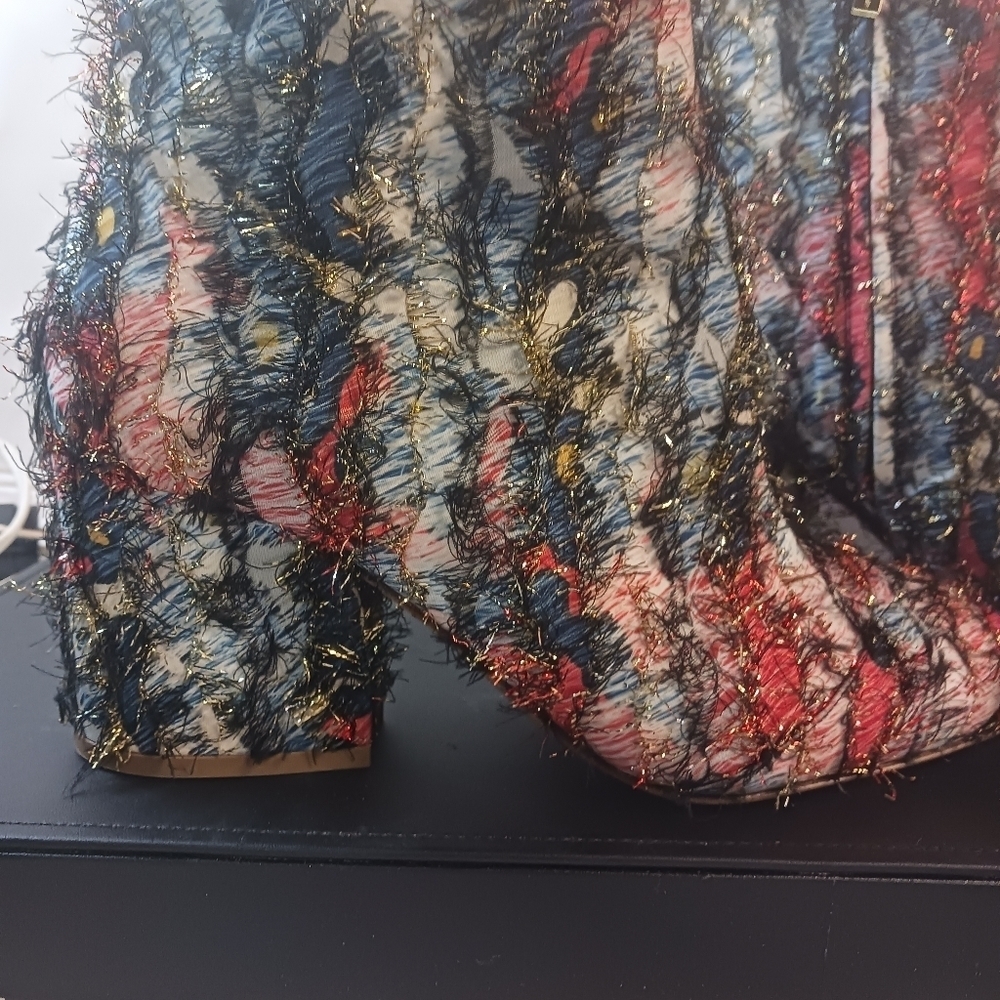 Salvatore Ferragamo Pisa Fringed Tinsel Multicolo… - image 7